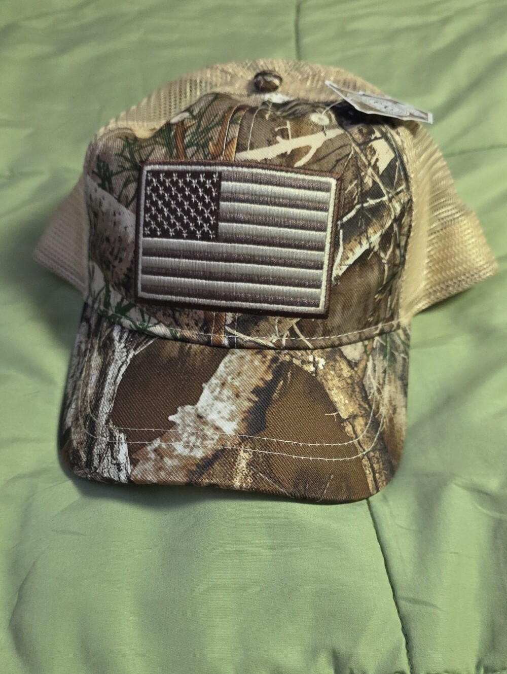 Realtree Men's American Flag Camo Trucker Cap
